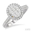 Oval Shape Halo Lovebright Essential Diamond Engagement Ring