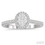 Oval Shape Halo Lovebright Essential Diamond Engagement Ring