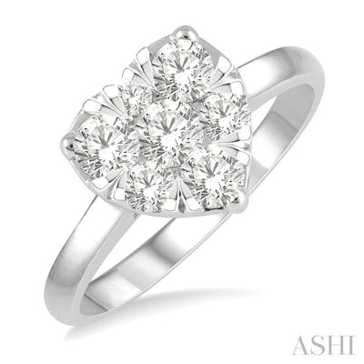 Heart Shape Lovebright Essential Diamond Engagement Ring
