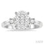 Oval Shape Lovebright Diamond Engagement Ring