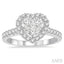Heart Shape Halo Lovebright Essential Diamond Engagement Ring