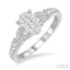 Oval Shape Lovebright Diamond Engagement Ring