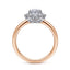Oval Diamond Halo Engagement Ring
