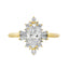 Marquise Diamond Halo Engagement Ring