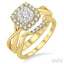 Cushion Shape Halo Lovebright Diamond Wedding Set