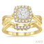 Cushion Shape Halo Lovebright Diamond Wedding Set
