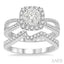 Cushion Shape Halo Lovebright Diamond Wedding Set
