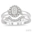 Oval Shape Halo Lovebright Diamond Wedding Set