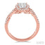 Oval Shape Halo Lovebright Diamond Engagement Ring