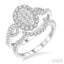 Oval Shape Halo Lovebright Diamond Wedding Set