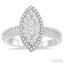 Marquise Shape Halo Lovebright Diamond Ring