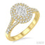 Oval Shape Halo Lovebright Diamond Engagement Ring