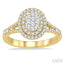 Oval Shape Halo Lovebright Diamond Engagement Ring