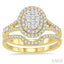 Oval Shape Halo Lovebright Diamond Wedding Set