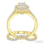 Oval Shape Halo Lovebright Diamond Wedding Set