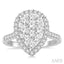 Pear Shape Halo Lovebright Essential Diamond Engagement Ring