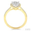 Pear Shape Halo Lovebright Essential Diamond Engagement Ring
