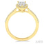 Pear Shape Halo Lovebright Essential Diamond Engagement Ring
