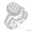 Oval Shape Halo Lovebright Diamond Wedding Set