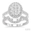 Oval Shape Halo Lovebright Diamond Wedding Set