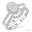 Oval Shape Halo Lovebright Diamond Wedding Set