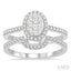 Oval Shape Halo Lovebright Diamond Wedding Set