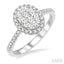 Oval Shape Halo Lovebright Essential Diamond Engagement Ring