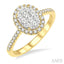 Oval Shape Halo Lovebright Essential Diamond Engagement Ring