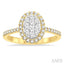 Oval Shape Halo Lovebright Essential Diamond Engagement Ring