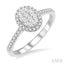 Oval Shape Halo Lovebright Essential Diamond Engagement Ring
