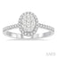 Oval Shape Halo Lovebright Essential Diamond Engagement Ring