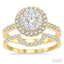 Round Shape Halo Lovebright Diamond Wedding Set