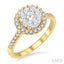 Round Shape Halo Lovebright Essential Diamond Engagement Ring
