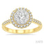 Round Shape Halo Lovebright Essential Diamond Engagement Ring