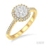 Round Shape Halo Lovebright Essential Diamond Engagement Ring