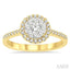 Round Shape Halo Lovebright Essential Diamond Engagement Ring