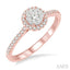Round Shape Halo Lovebright Essential Diamond Engagement Ring