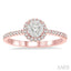 Round Shape Halo Lovebright Essential Diamond Engagement Ring