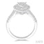 Pear Shape Halo Lovebright Diamond Engagement Ring