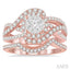 Round Shape Halo Lovebright Diamond Wedding Set