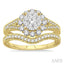 Round Shape Halo Lovebright Diamond Wedding Set