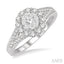 Round Shape Halo Lovebright Diamond Engagement Ring