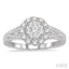 Round Shape Halo Lovebright Diamond Engagement Ring