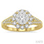 Round Shape Halo Lovebright Diamond Engagement Ring