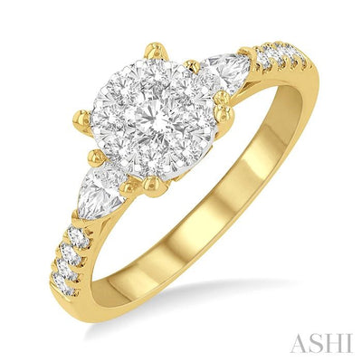 Round Shape Lovebright Diamond Engagement Ring