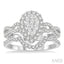 Pear Shape Halo Lovebright Diamond Wedding Set