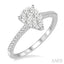 Pear Shape Lovebright Essential Diamond Engagement Ring