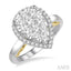 Pear Shape Halo Lovebright Essential Diamond Ring