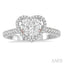 Heart Shape Halo Lovebright Essential Diamond Engagement Ring