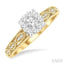 Round Shape Lovebright Diamond Engagement Ring